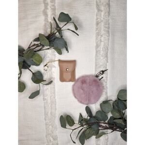 Jules Kae Vegan Hand Sanitizer Pouch and Faux Fur Pouch